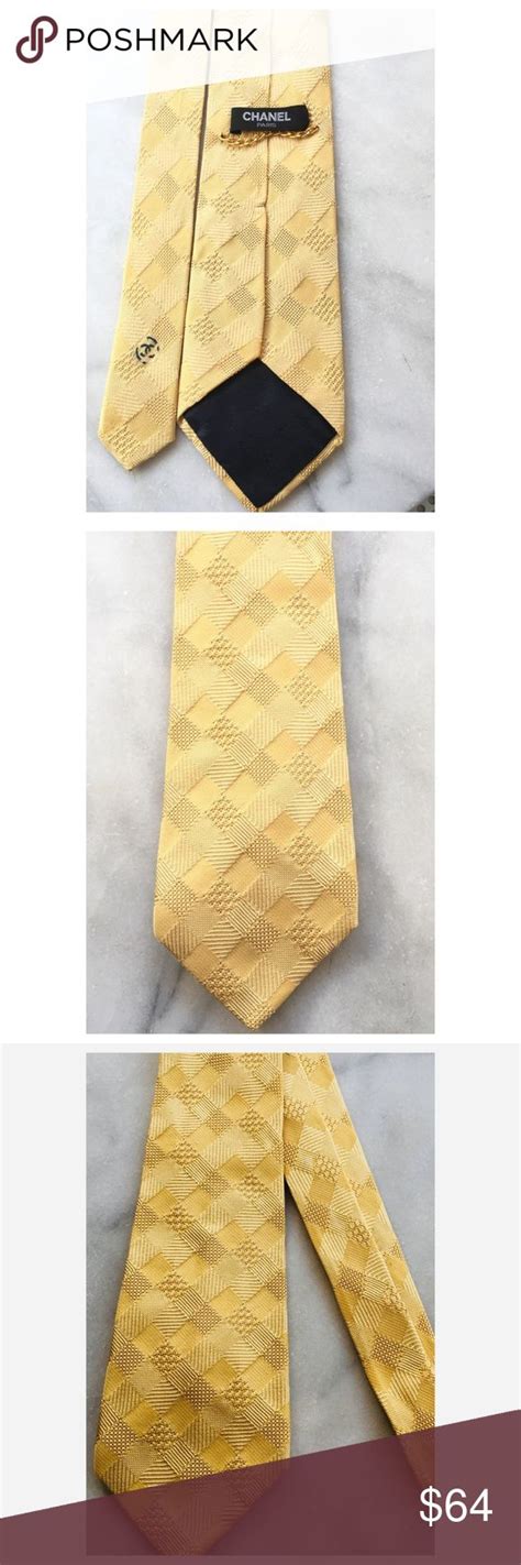 chanel tie mens|Chanel green jacquard tie.